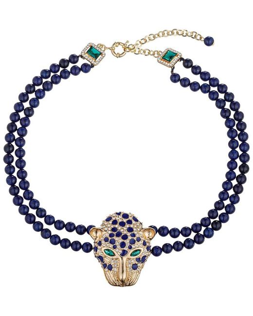 Eye Candy LA Blue The Luxe Collection Zoe Leopard Necklace