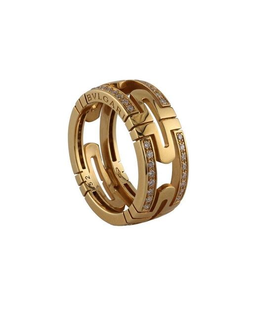 BVLGARI Metallic Parentesi 18k Rose Gold 0.40 Ct. Tw. Diamond Ring