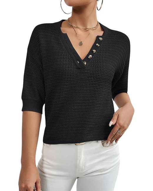 Caifeng Black Blouse