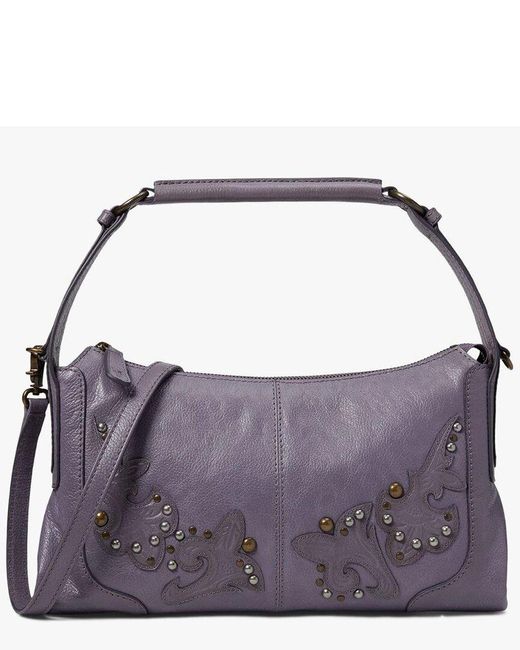 Frye Purple Montana Leather Shoulder Bag