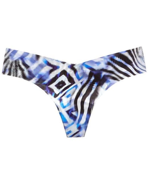 Commando Blue Classic Print Thong