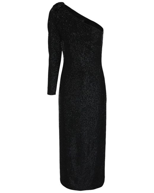 Versace Black Embellished Silk Evening Gown