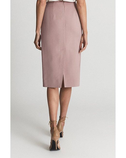 Reiss Pink Marty Tipped Skirt