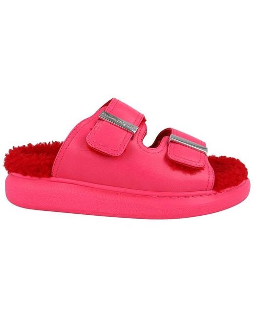 McQueen Pink Leather Sandal