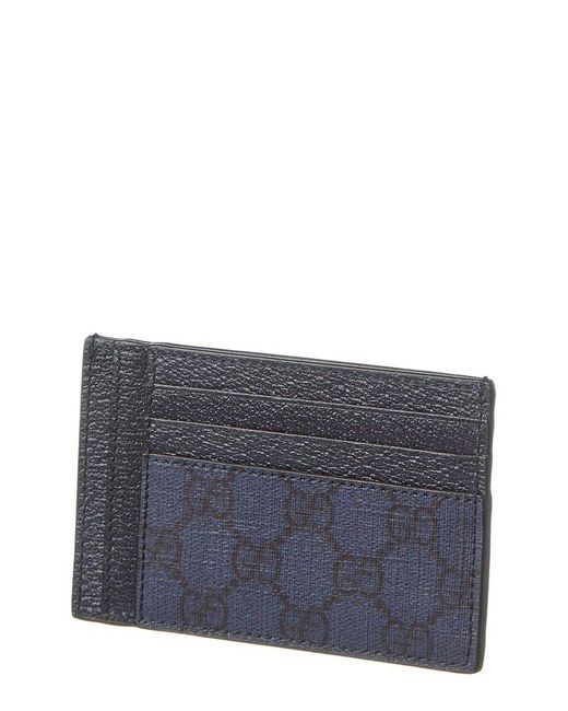 Gucci Blue Ophidia GG Supreme Canvas & Leather Card Case for men