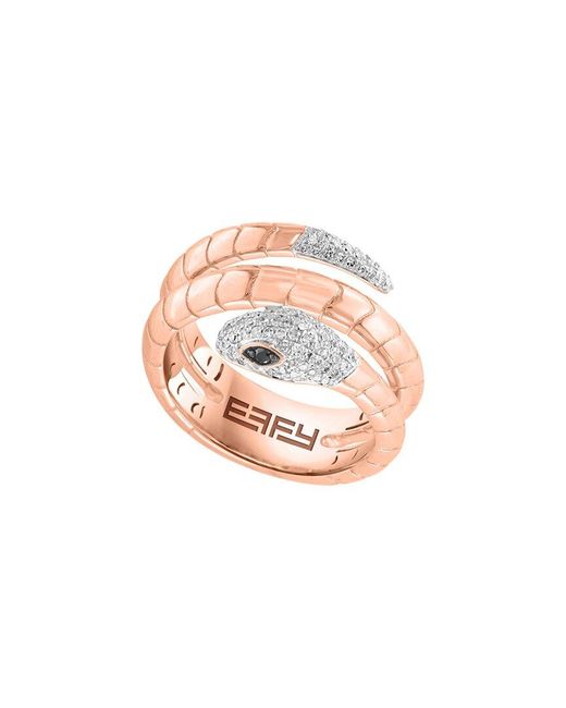 Effy Fine Jewelry White 14K Rose 2.09 Ct. Tw. Diamond & Ruby Ring