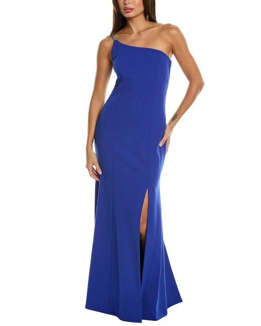 Vince Camuto Scuba Crepe Maxi Dress in Blue Lyst Canada