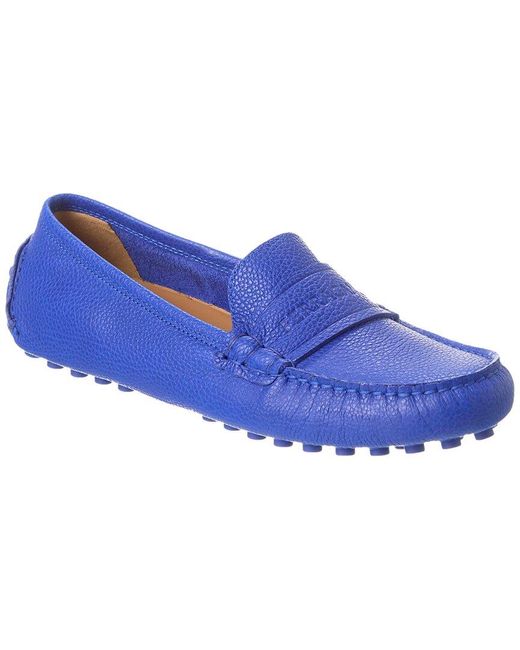 Ferragamo Blue Iside Leather Loafer