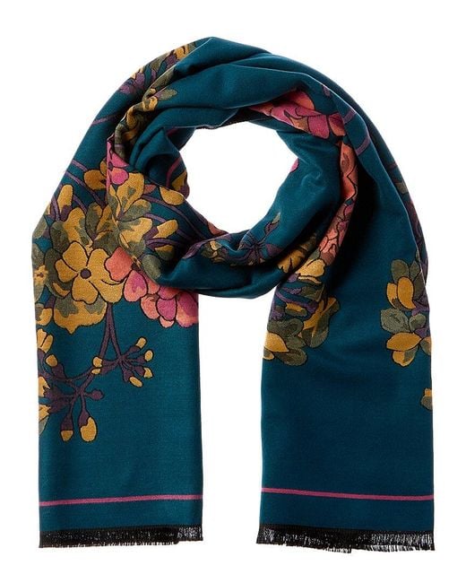 Saachi Blue Reverse Garden Scarf