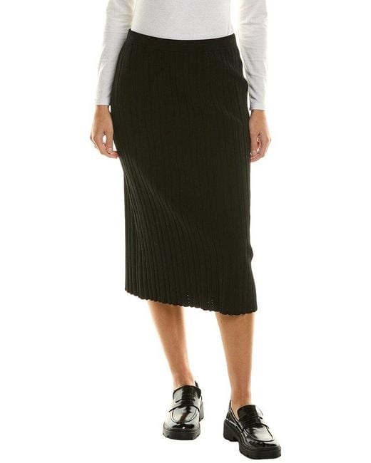 Proenza Schouler Black Label Pointelle Rib Knit Midi Skirt