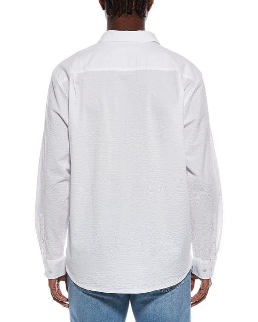 Tommy Bahama White Nova Wave Seersucker Shirt for men