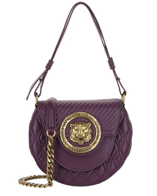 Just Cavalli Purple Icon Shoulder Bag