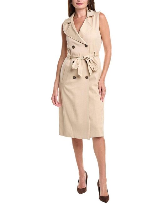 Julia Jordan Natural Belted Trench Dress
