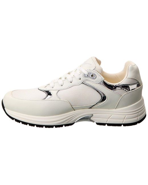 Giuseppe Zanotti White Gz Runner Leather & Mesh Sneaker for men