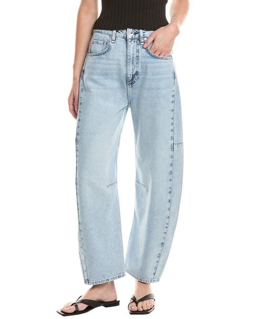 Rag & Bone Blue Chase High-Rise Oconee Barrel Jean