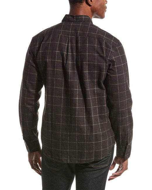 Billy Reid Black Tuscumbia Linen-blend Shirt for men