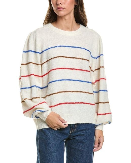 Ichi White Kamara Alpaca-Blend Sweater