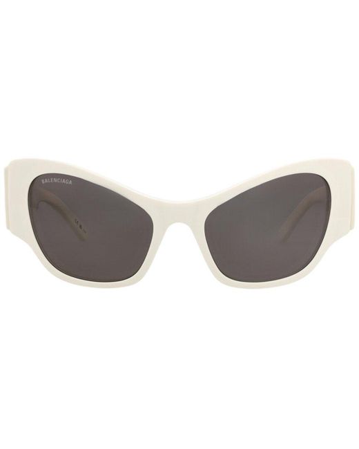 Balenciaga White 56Mm Sunglasses