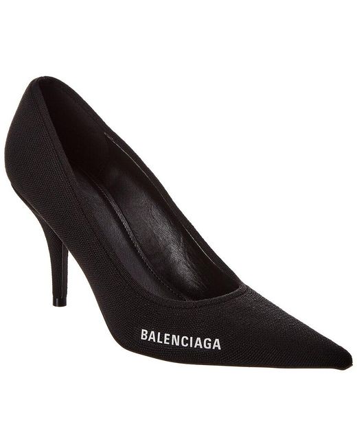 Balenciaga Knife Knit Pumps in Black 