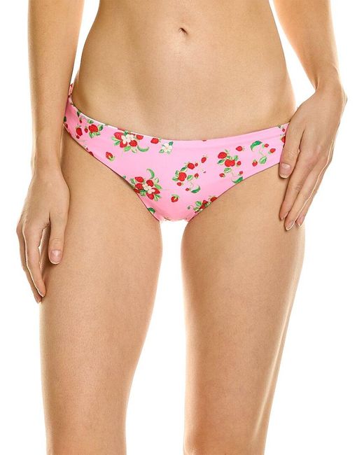 PQ Swim Pink Reversible Basic Ruched Teeny Bikini Bottom