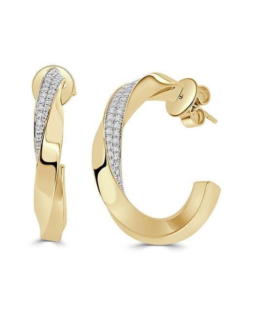 Sabrina Designs Metallic 14K 0.68 Ct. Tw. Diamond Hoop Earrings