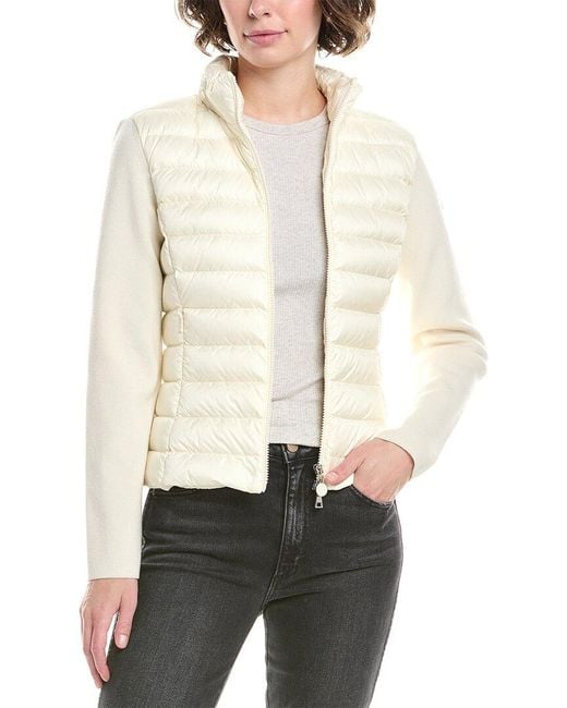 Moncler Natural Wool-Blend Zip-Up Cardigan