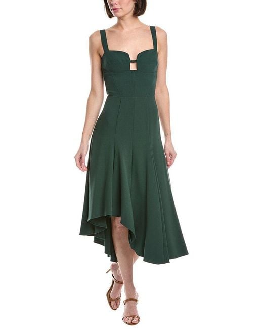 Black Halo Green Sorelle Midi Dress