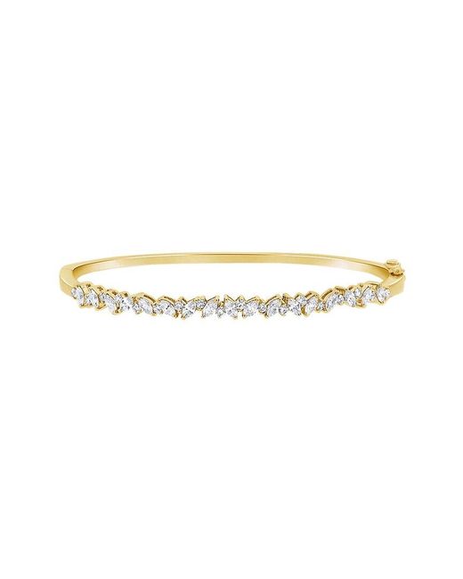 Sabrina Designs White 14k Diamond Fancy Shape Bangle Bracelet