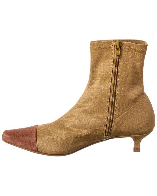 By Far Brown Karl Stretch & Suede Bootie