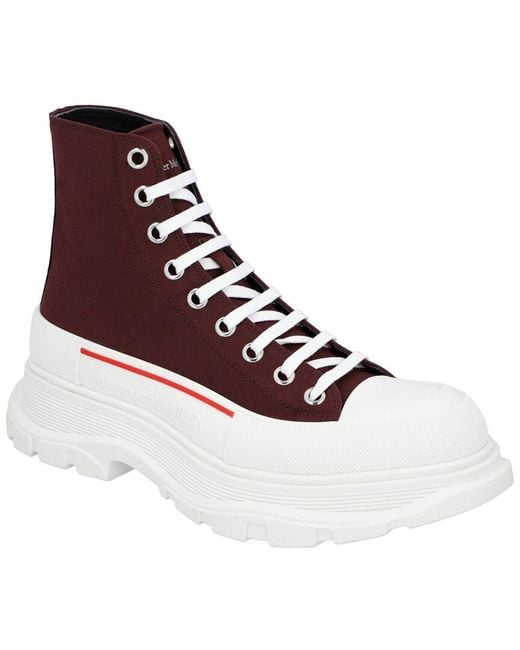 Alexander McQueen Purple Tread Slick Canvas High-Top Sneaker for men