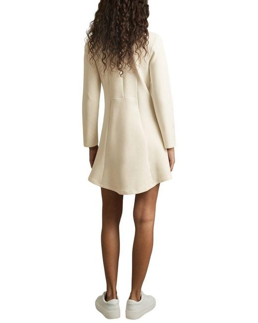 Reiss Natural Krysta Fit & Flare Jersey Dress