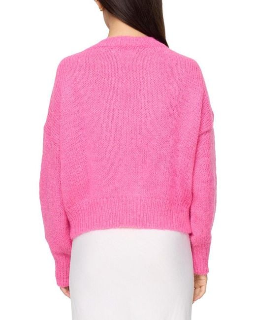 LSPACE Pink Icon Alpaca-Blend Pullover