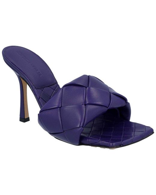 Bottega Veneta Blue Lambskin Leather Lido Mule (Authentic Pre-Loved)