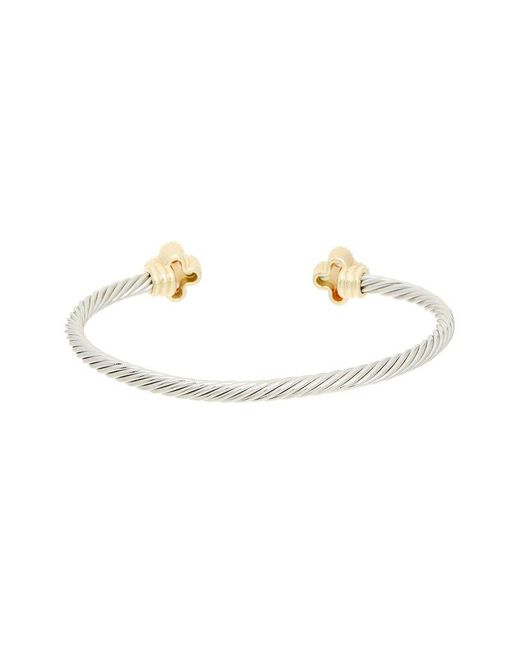 Juvell White Topaz Cz 18K Plated Bangle Bracelet