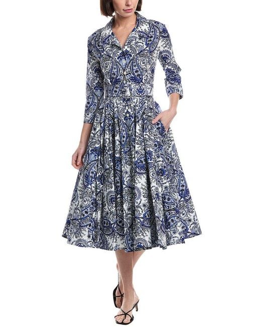Samantha Sung Blue Laurent Shirtdress