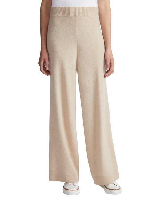 Lafayette 148 New York Natural Plus Pull On Wool & Cashmere-Blend Wide Leg Knit Pant