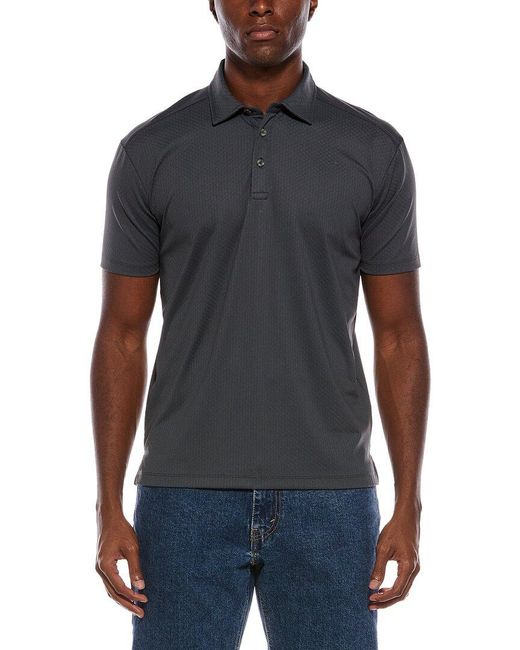 Vintage 1946 Blue Jacquard Lurex Polo Shirt for men