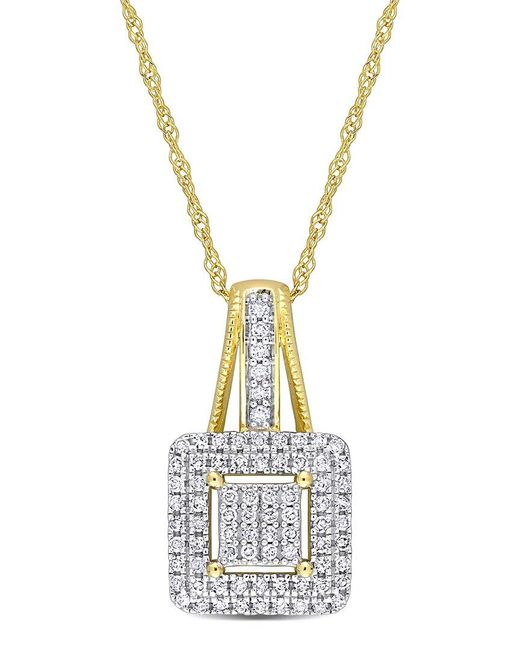 Rina Limor Metallic 10k 0.25 Ct. Tw. Diamond Pendant Necklace