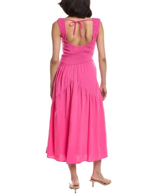 Madison Miles Pink Midi Dress