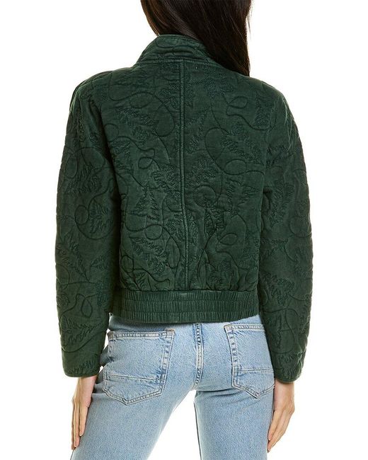 Wildfox Green Dolman Quilted Jacket