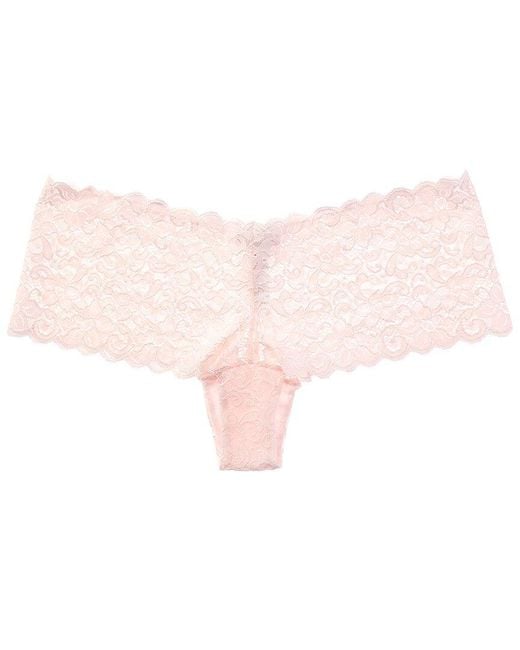 Hanro Pink Lace Boyleg Panty