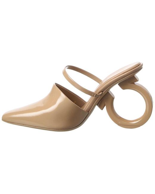 Ferragamo Natural Adara Leather Pump