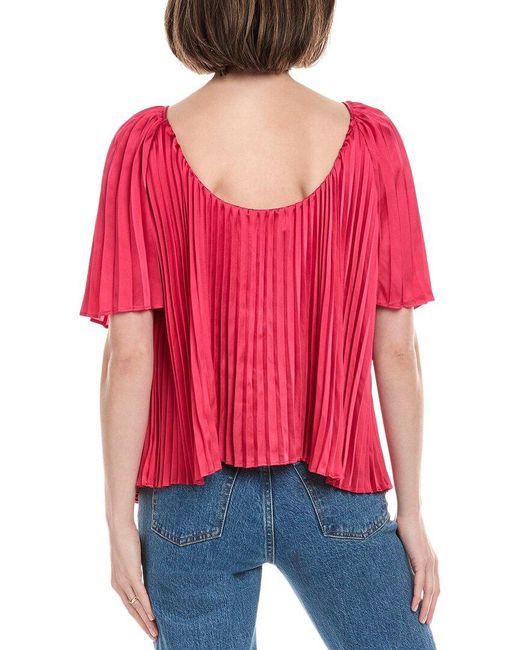 Johnny Was Red Georginna Pleated Blouse
