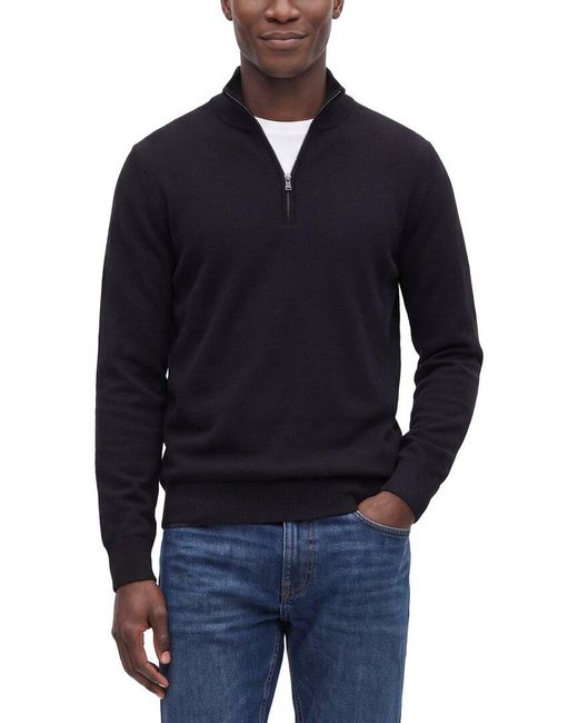 Phenix Blue 100% Cashmere 1/4-Zip Sweater for men