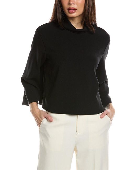 Theory Black Roll Neck Top