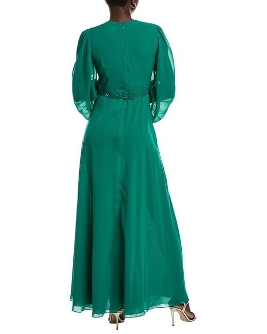 Sachin & Babi Green Bianca Gown