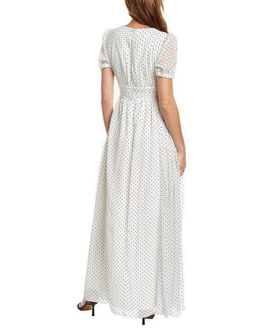Self-Portrait White Self-Portrait Polka Dot Maxi Dress
