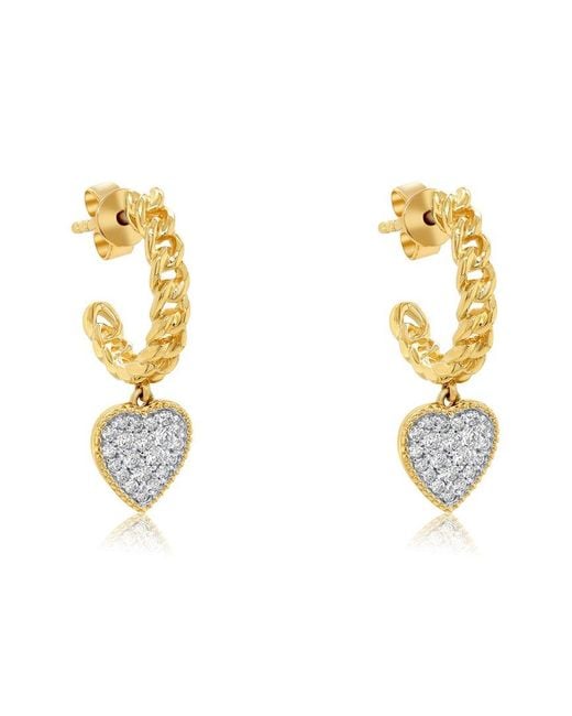 Diana M Metallic 14k 0.22 Ct. Tw. Diamond Earrings
