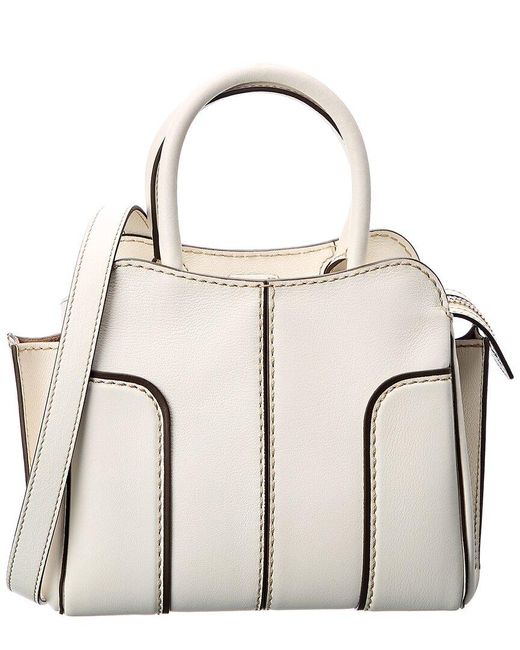 Tod's Tod?s Sella Mini Leather Tote in White - Lyst