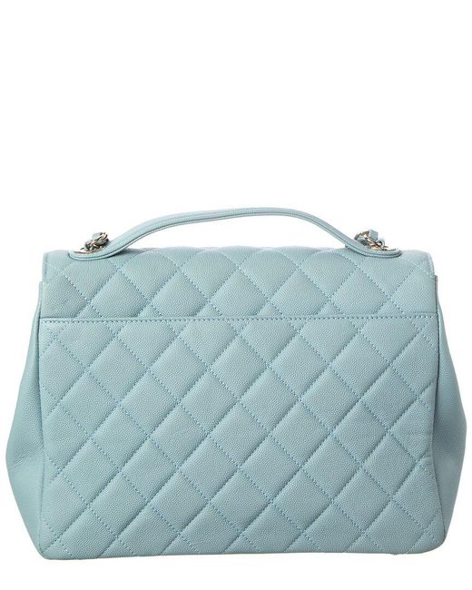 Chanel Blue Caviar Quilted Leather Large Business Affinity Flap (authentic Pre-loved)